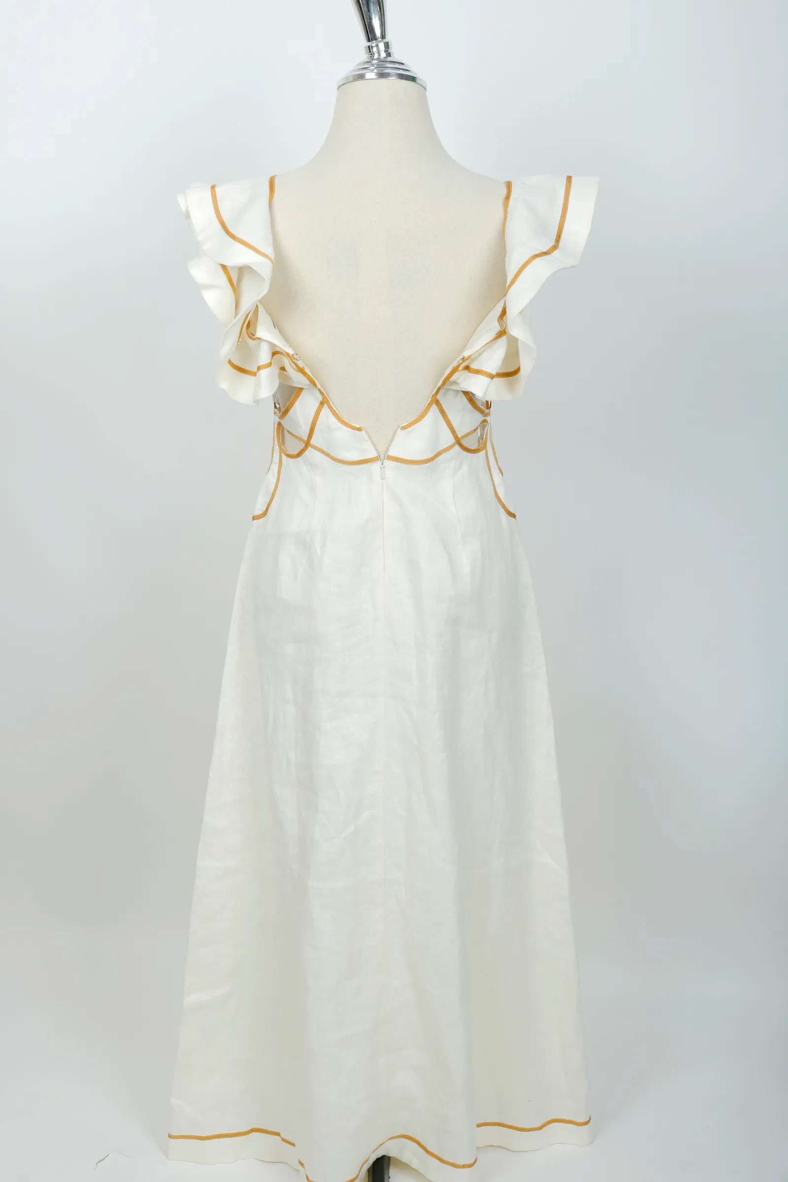 Zimmermann Ivory Linen Maxi Dress