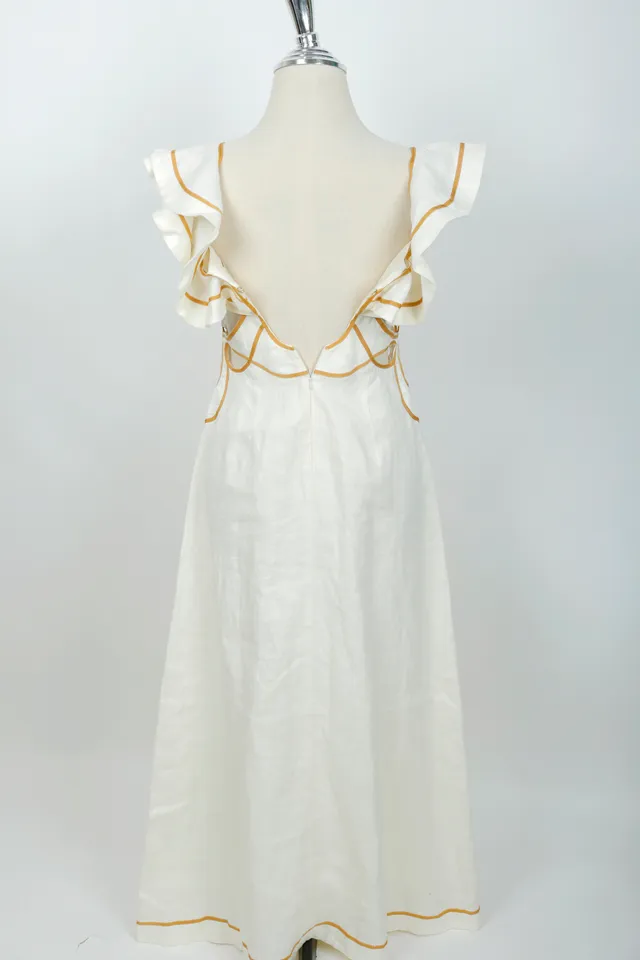 Zimmermann Ivory Linen Maxi Dress