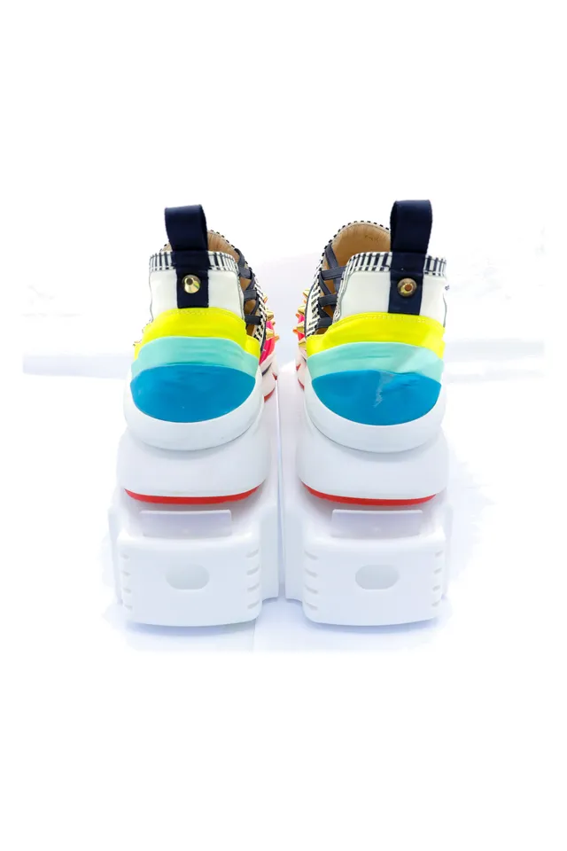 Christian Louboutin White Lace Sneakers