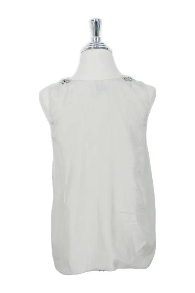 Lanvin Ivory Embellished Top