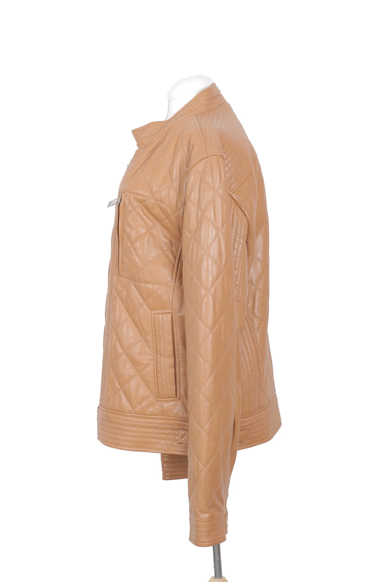 Dolce & Gabbana Camel Quilted Leather Jacket
