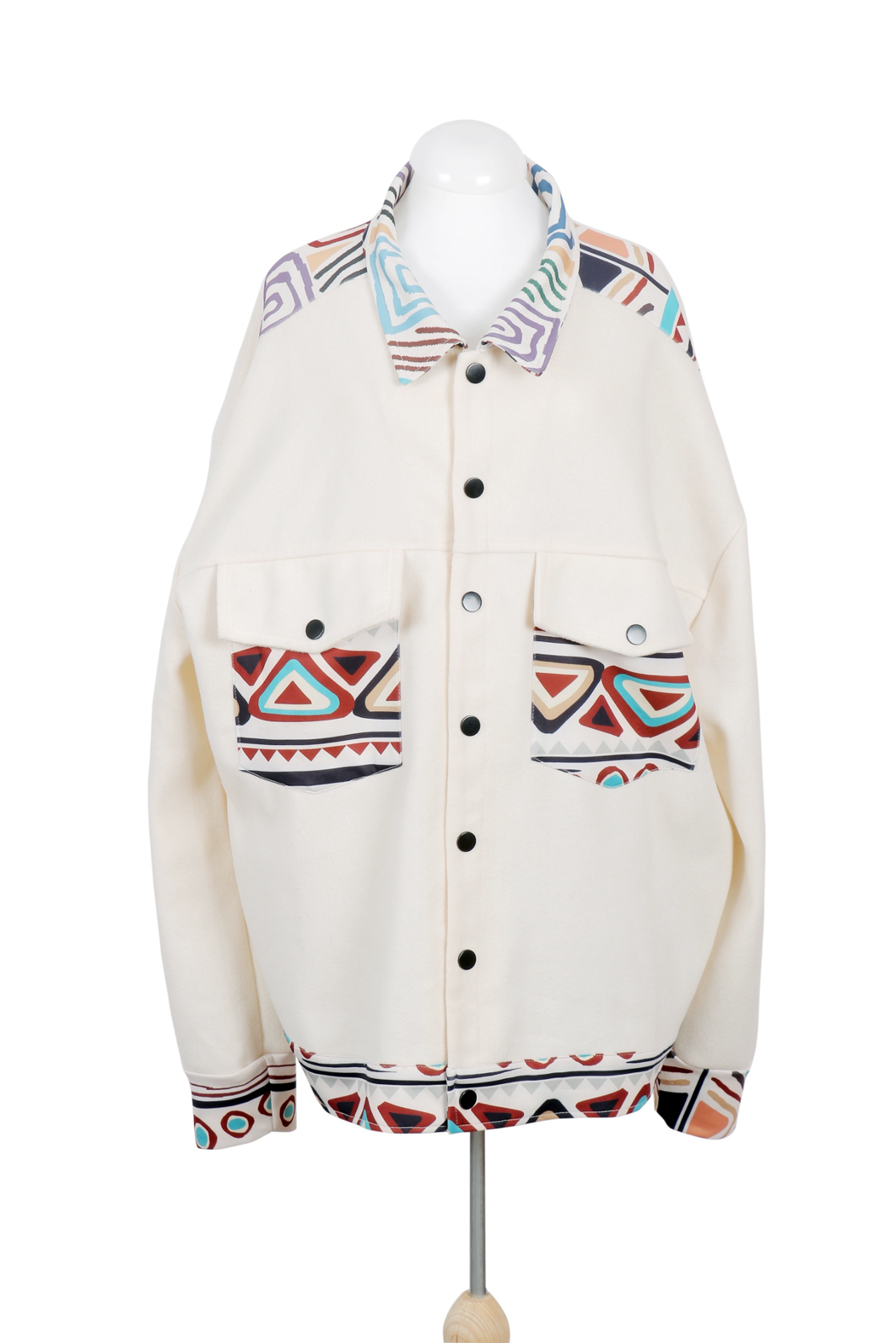 A Balenciaga jacket featuring a bold black-and-white windowpane check pattern