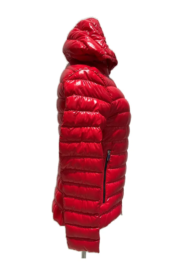 Moncler Red Quilted Puffer Jacket