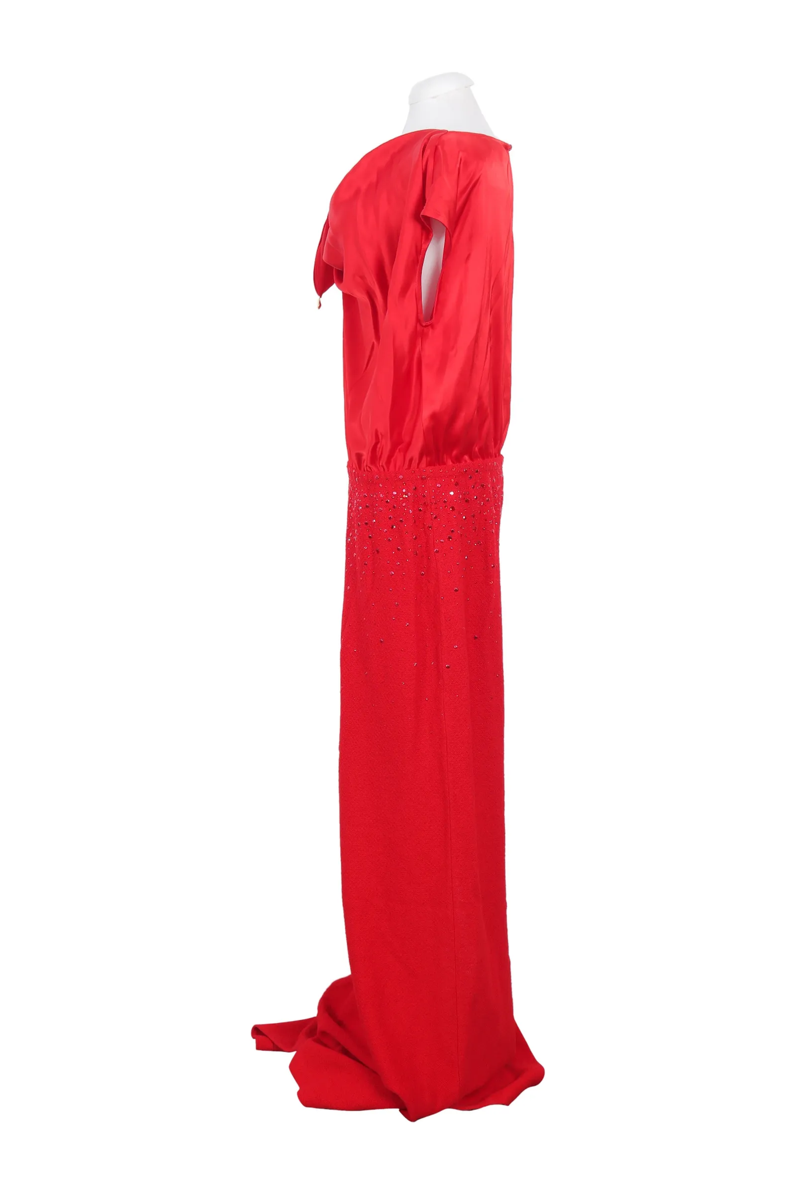St John Red Embellished Gown