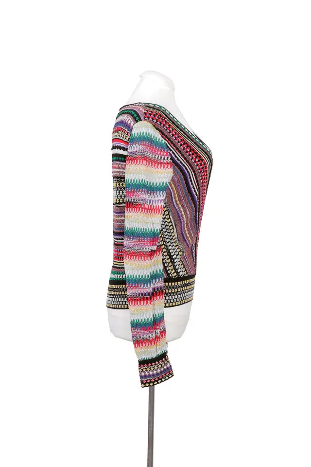 Missoni Multicolored Ribbed Knit Top