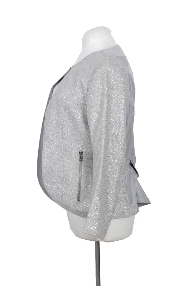 Nina Ricci Silver Sequined Jacket