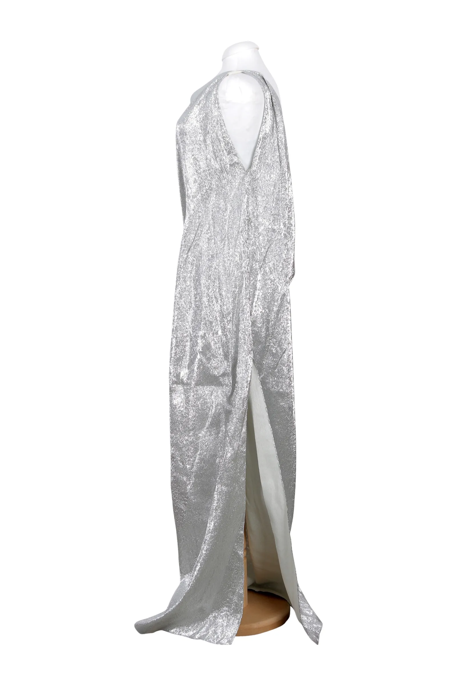 Maison Rabih Kayrouz Silver Metallic Gown