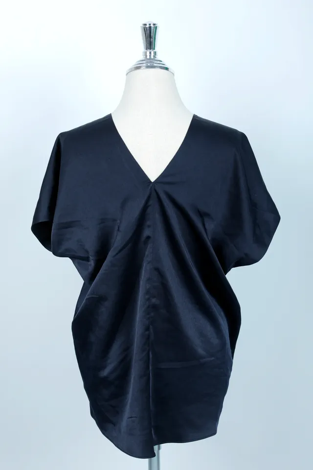 Lanvin Navy Silk Shirt