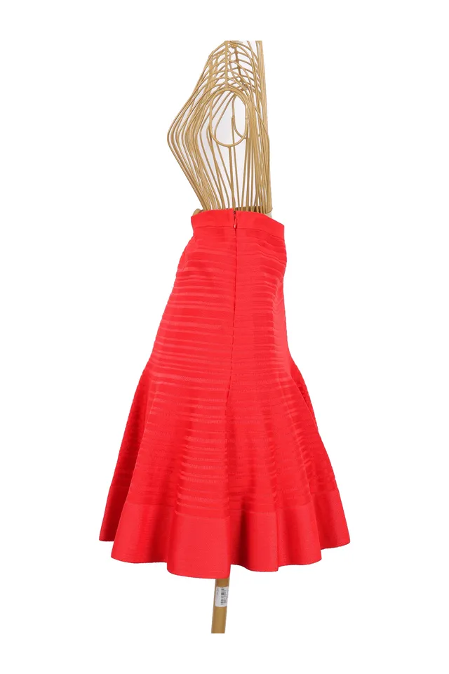 Christian Dior Red Polyamide Mini Skirt