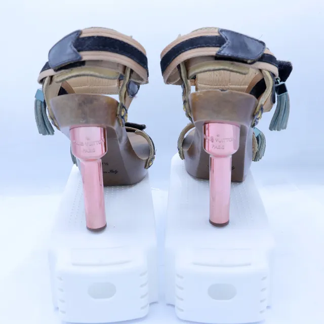 Louis Vuitton Navy Leather Sandals