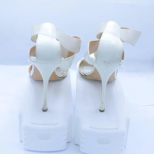 Sergio Rossi White Patent Leather Sandals
