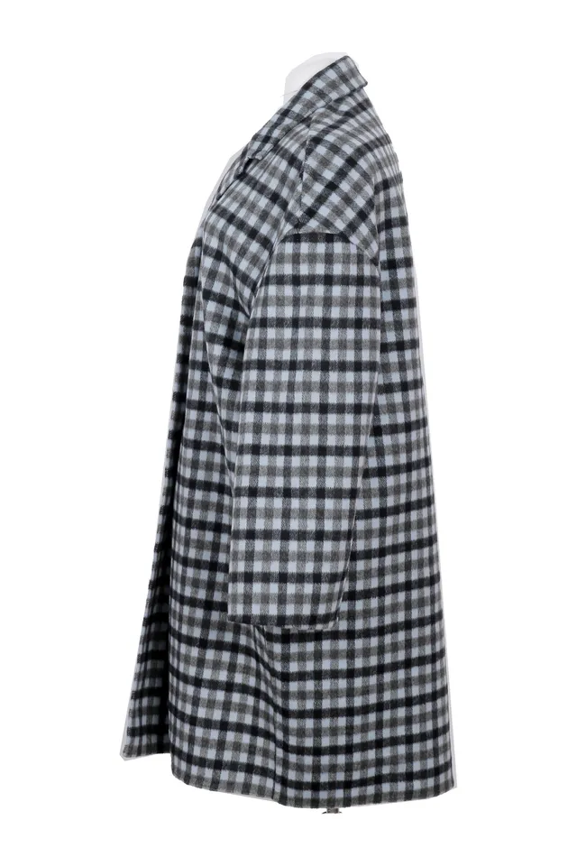 Prada Black Check Coat
