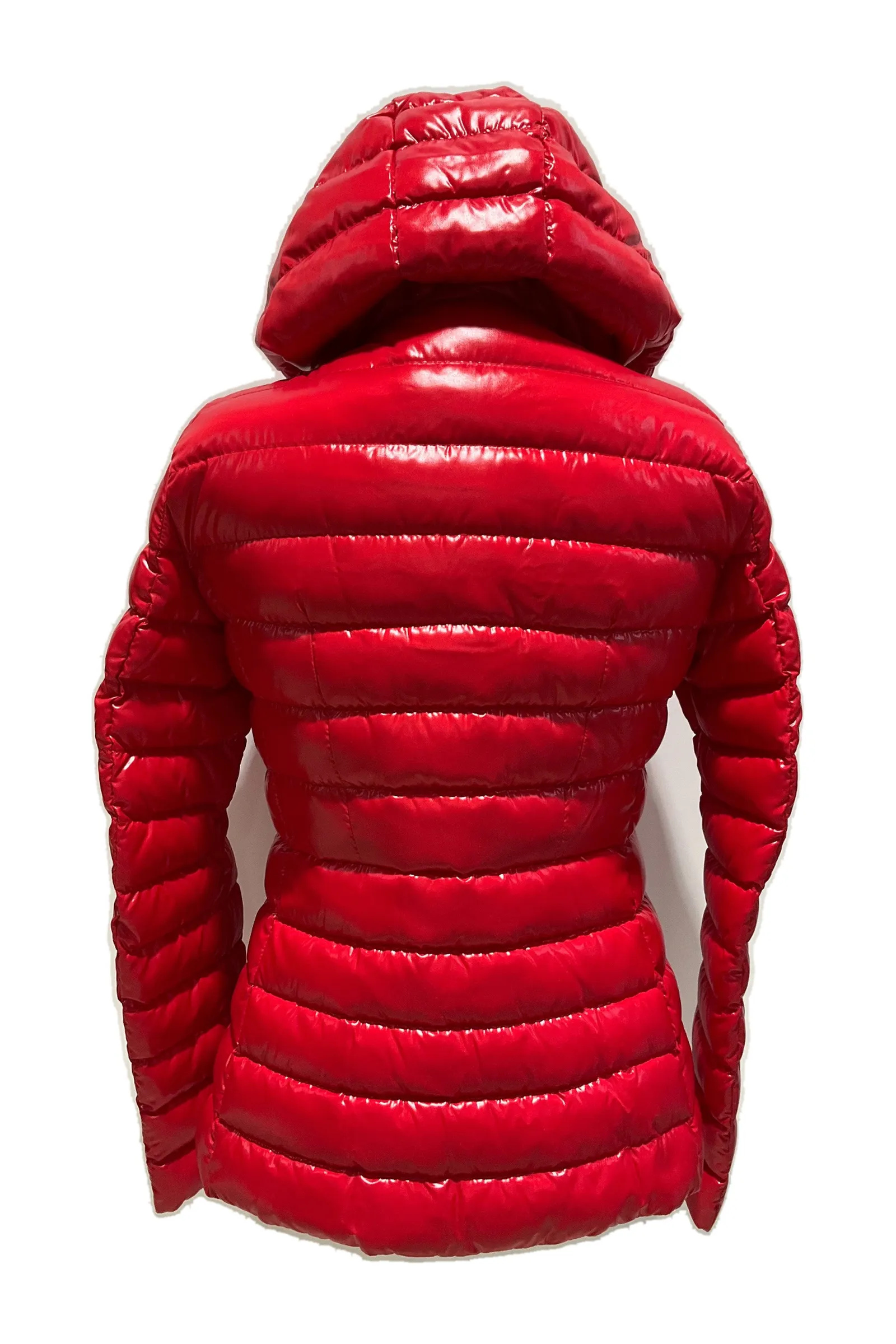 Moncler Red Quilted Puffer Jacket