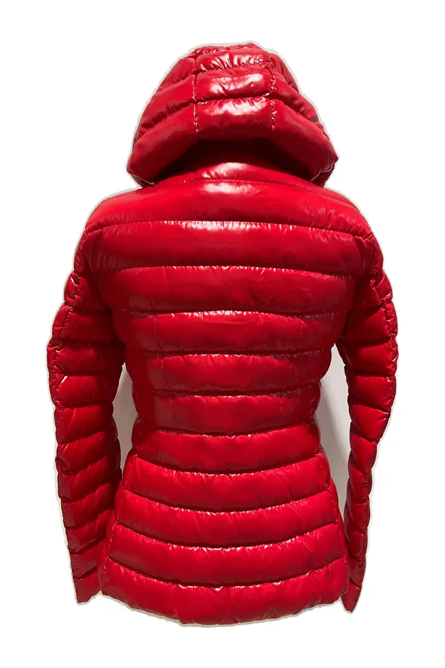 Moncler Red Quilted Puffer Jacket