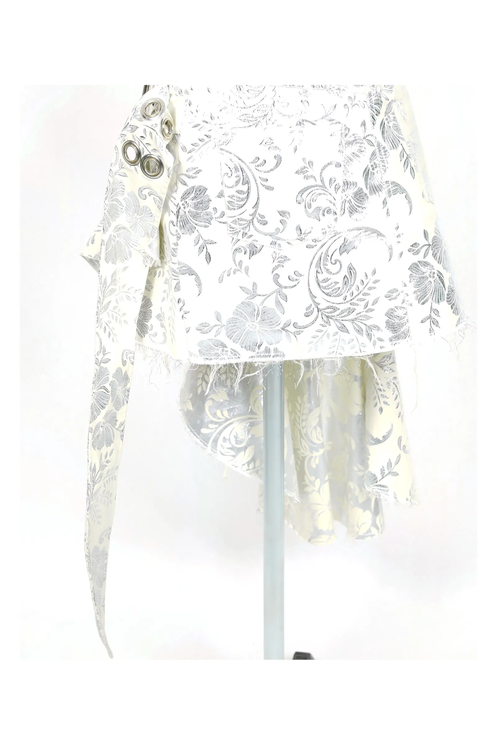 Marques Almeida Ivory Metallic Mini Skirt
