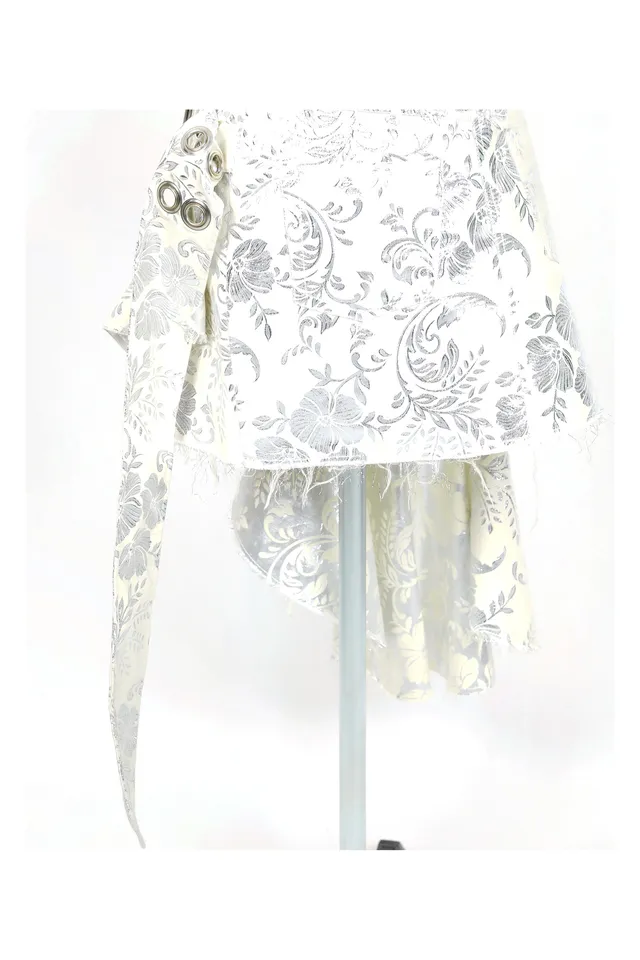 Marques Almeida Ivory Metallic Mini Skirt