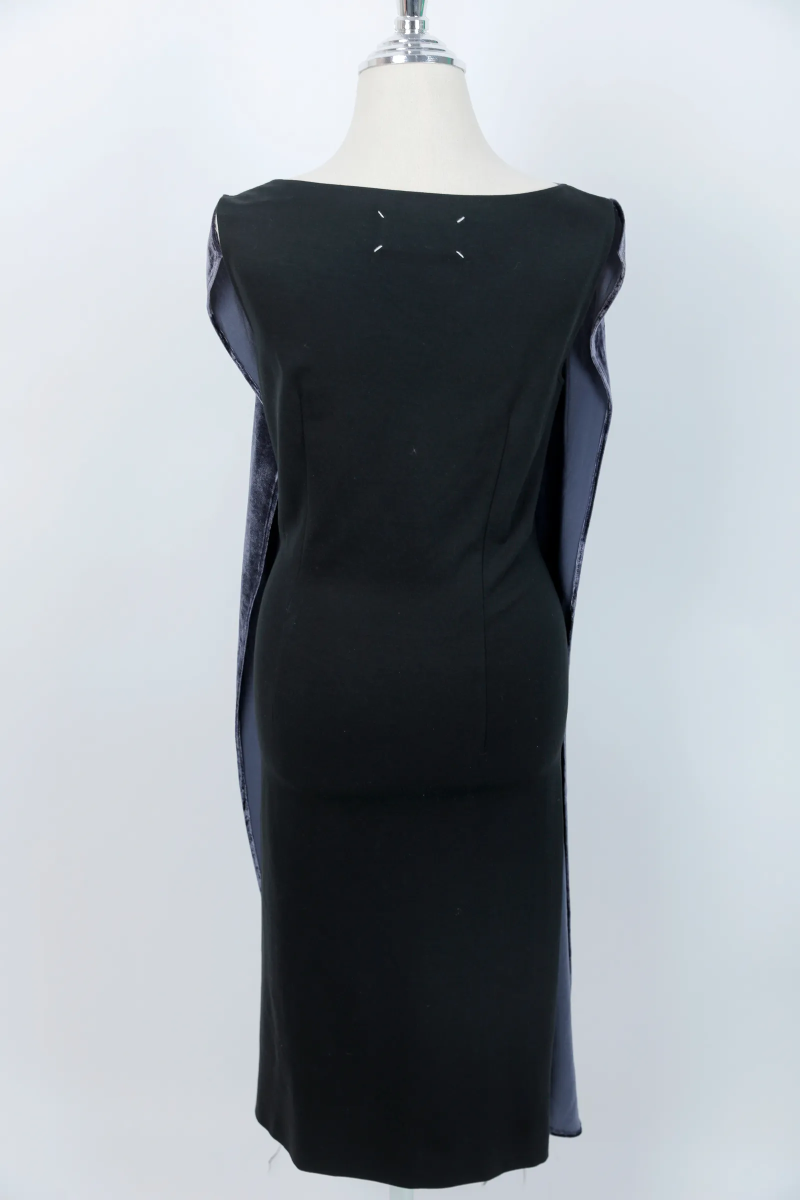 Maison Margiela Charcoal Grey Velvet Mini Dress