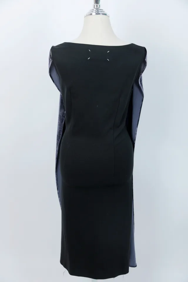 Maison Margiela Charcoal Grey Velvet Mini Dress