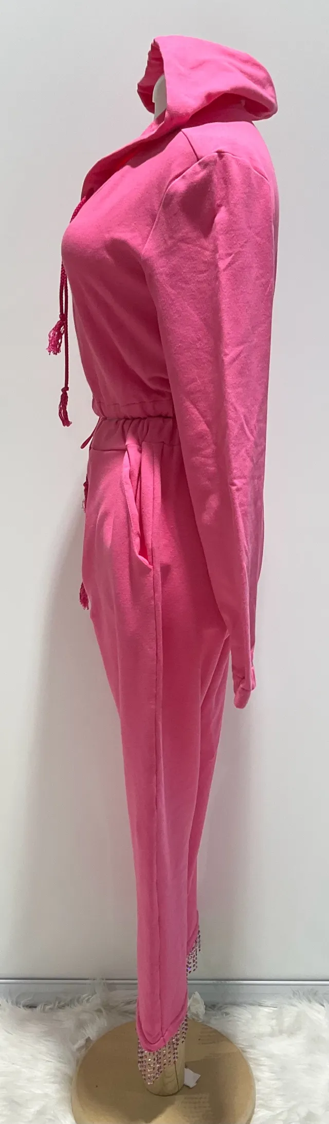 Christian Cowan Hot Pink Cotton Jumpsuit