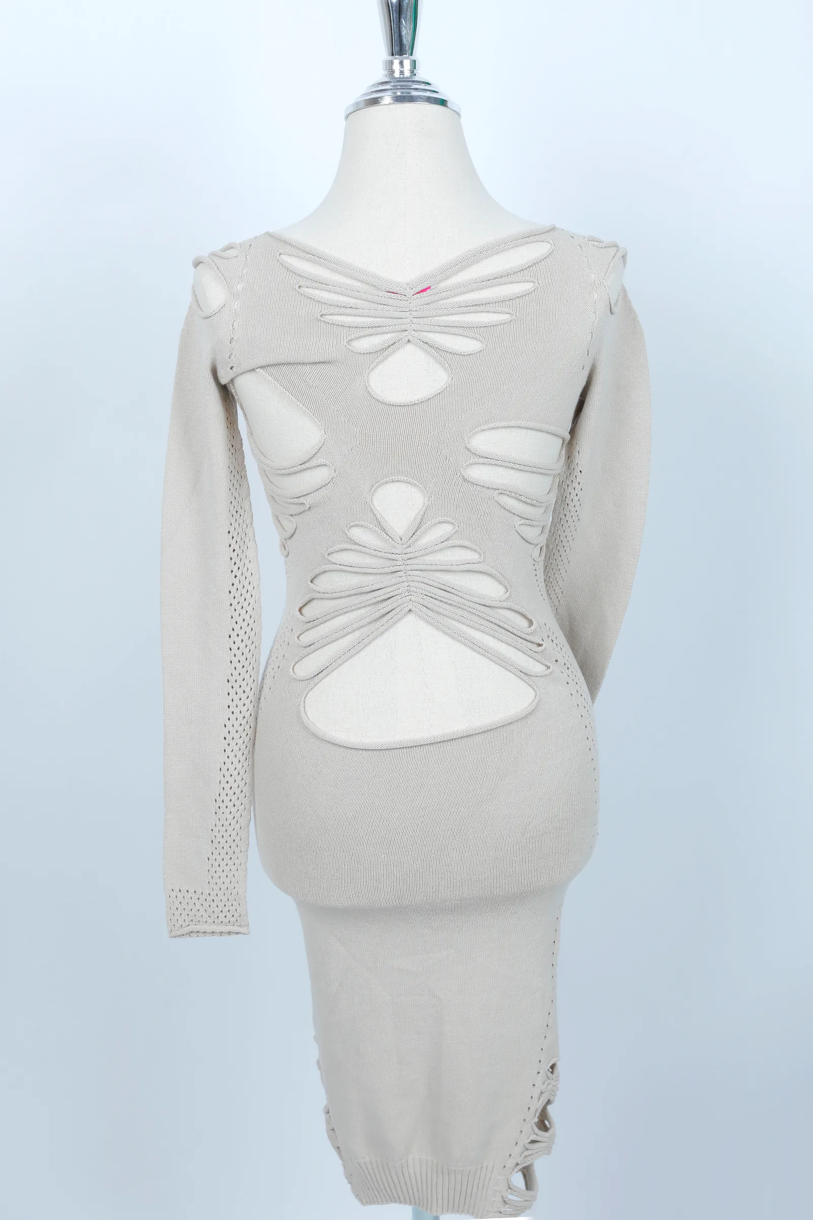 Pinko Stone Beige Lace Knit Dress