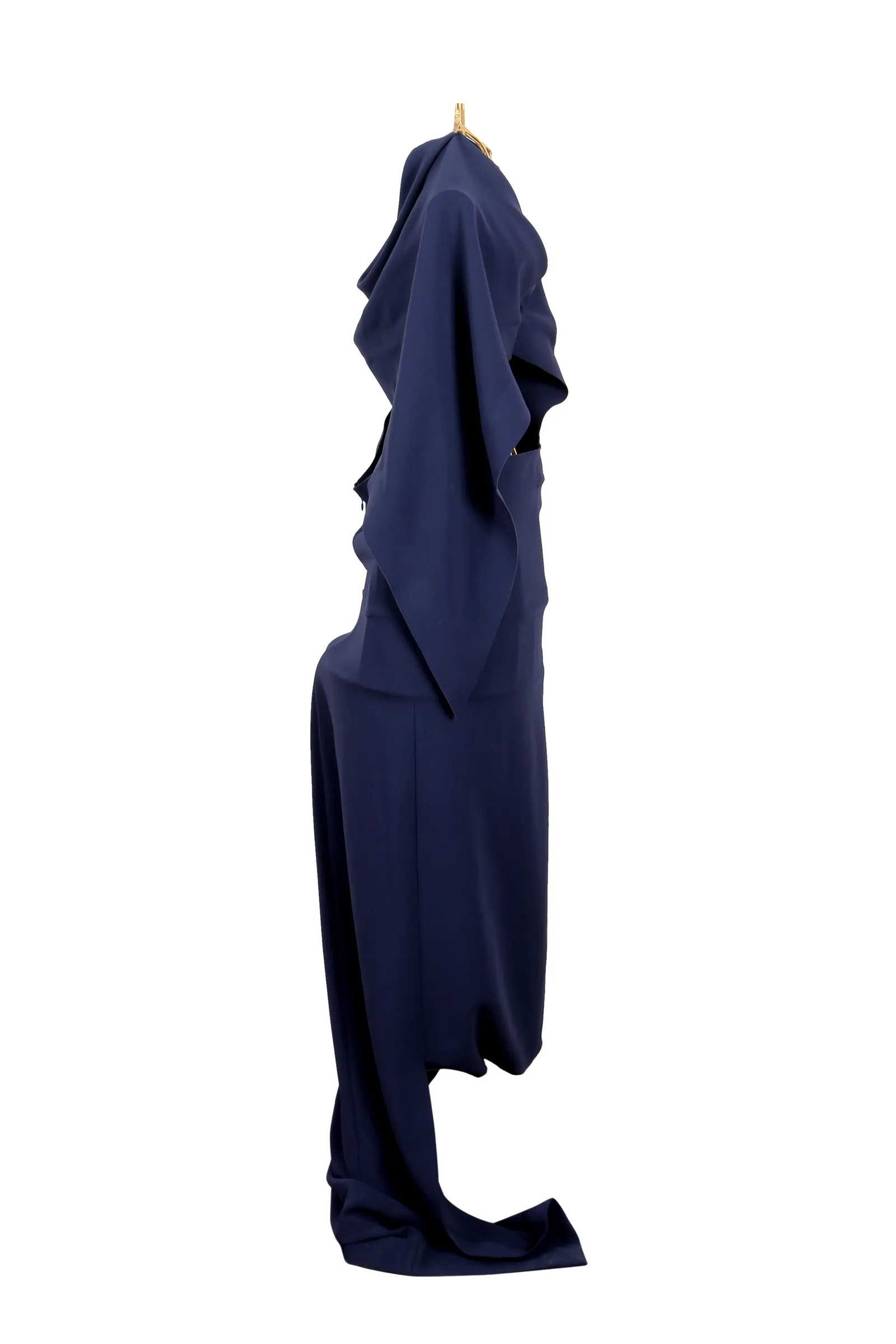 Balenciaga Navy Crepe Gown