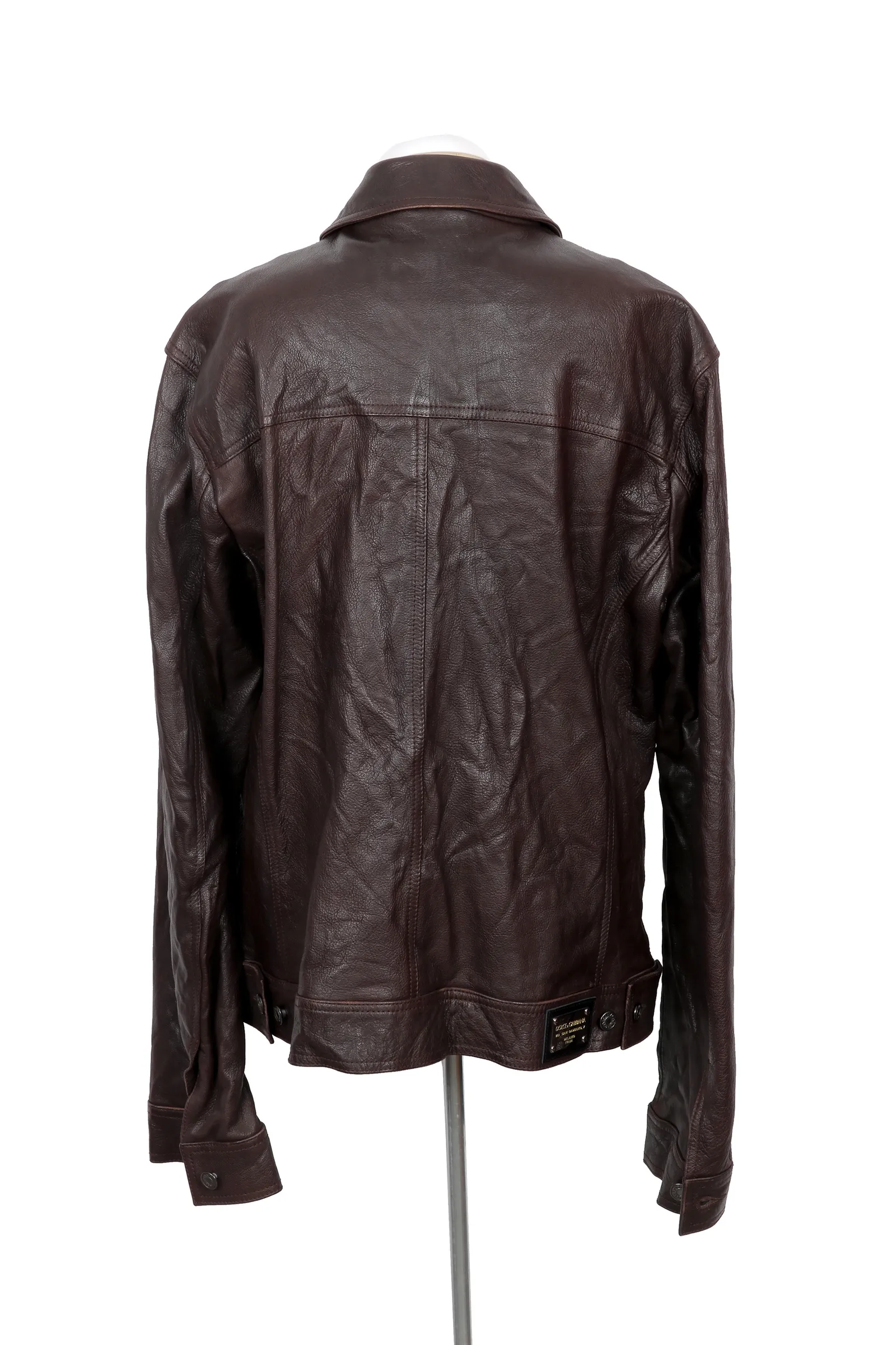 Dolce & Gabbana Brown Leather Jacket