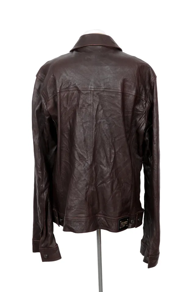 Dolce & Gabbana Brown Leather Jacket