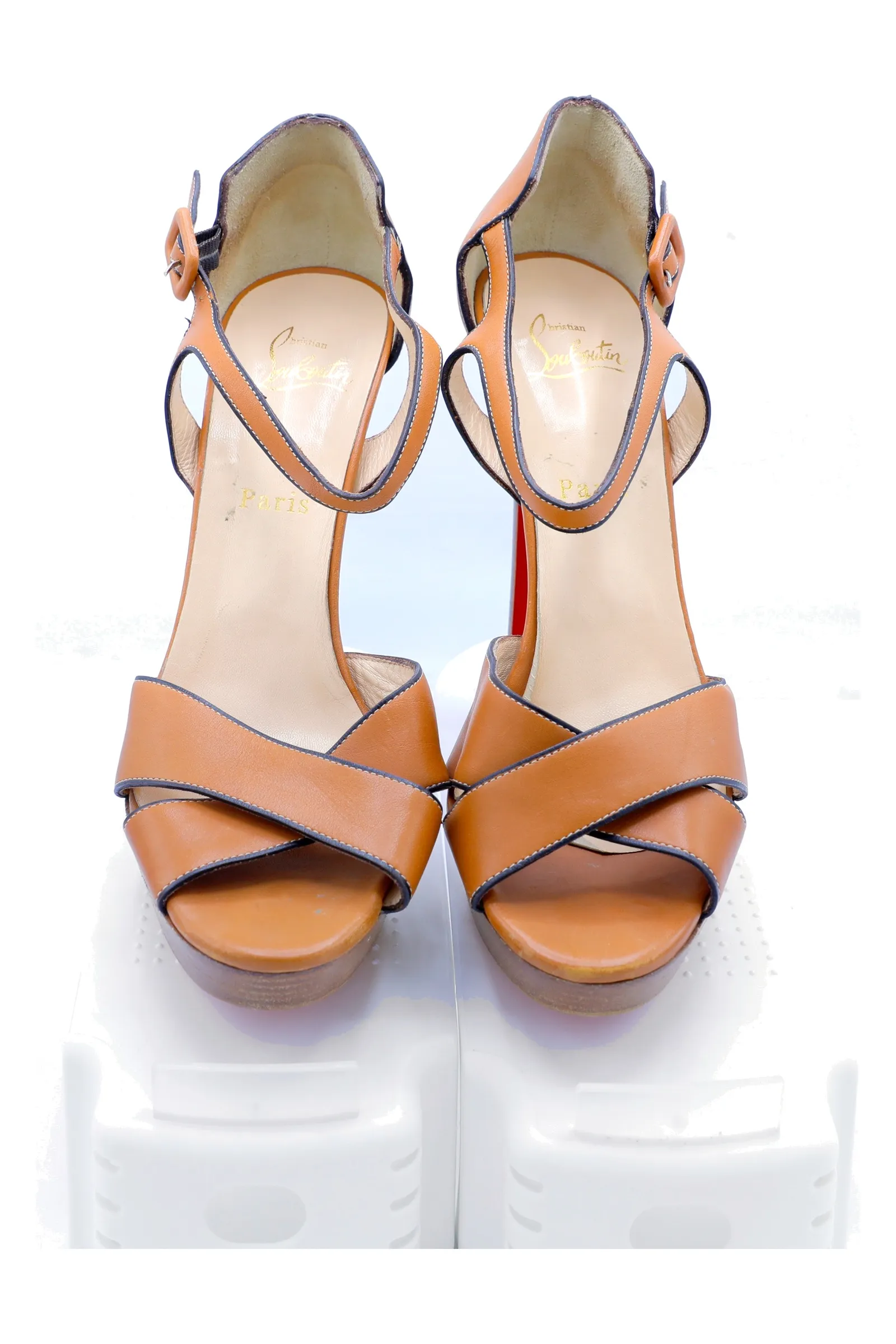 Christian Louboutin Tan Leather Sandals