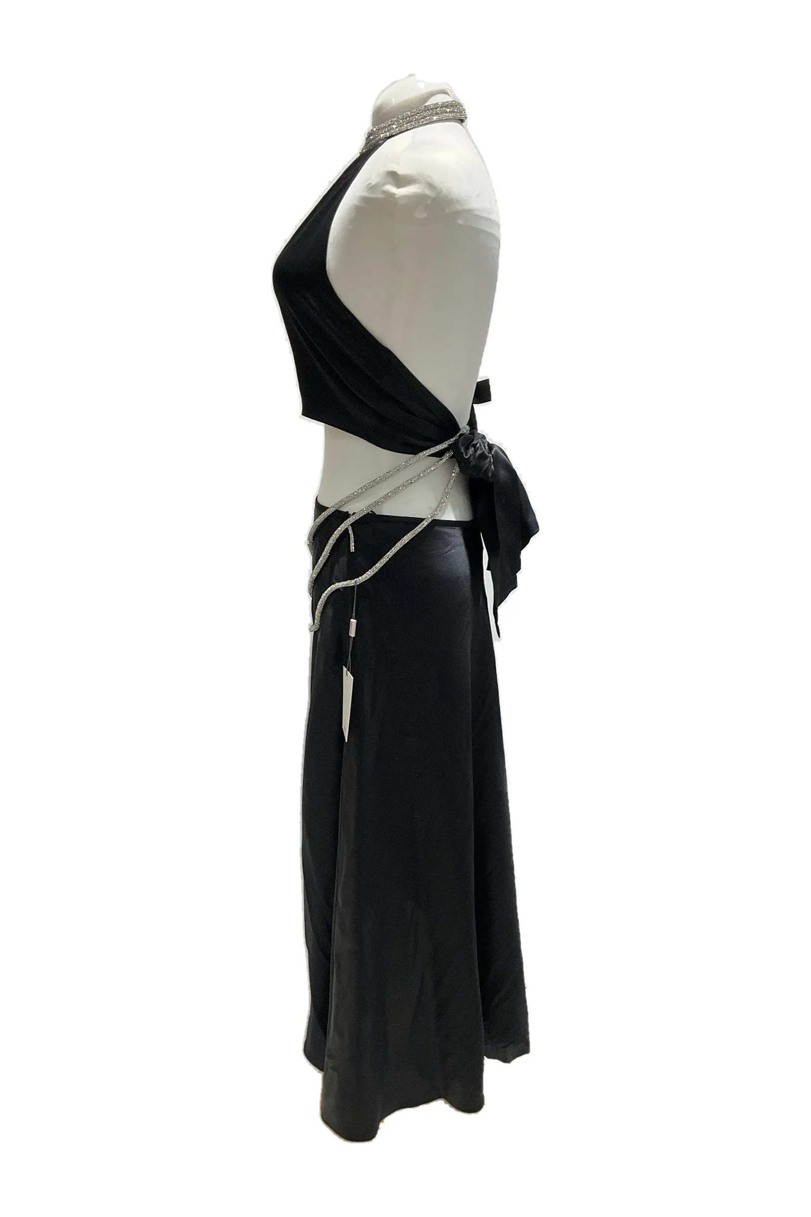 Nue Black Embellished Two-Piece Set