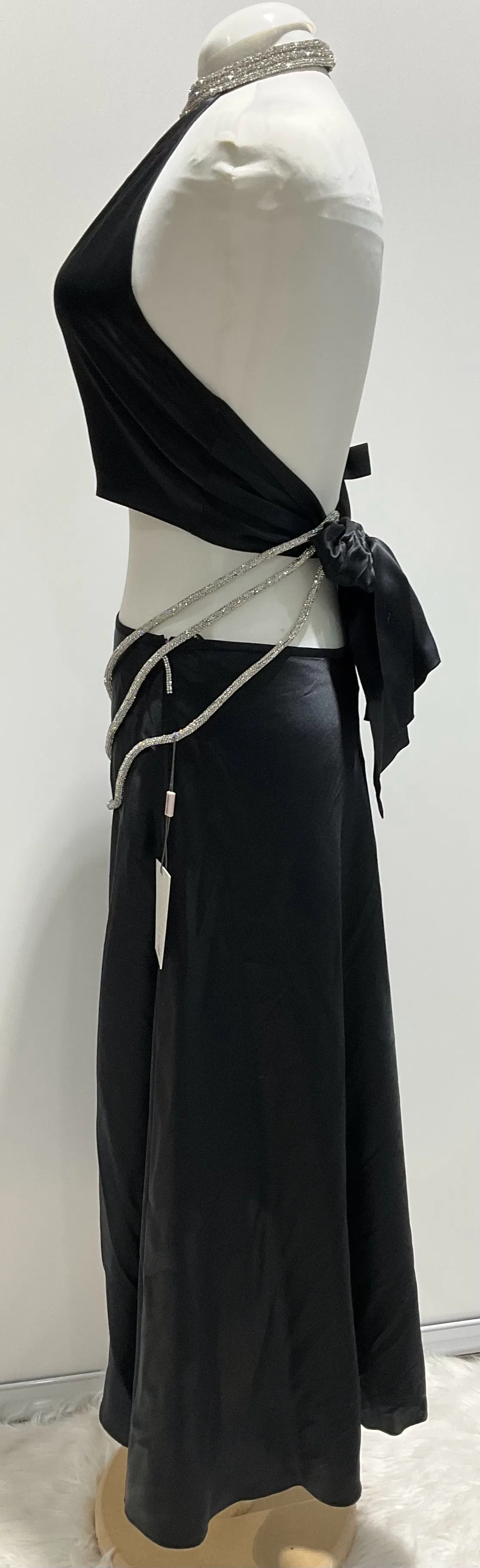 Nue Black Embellished Two-Piece Set