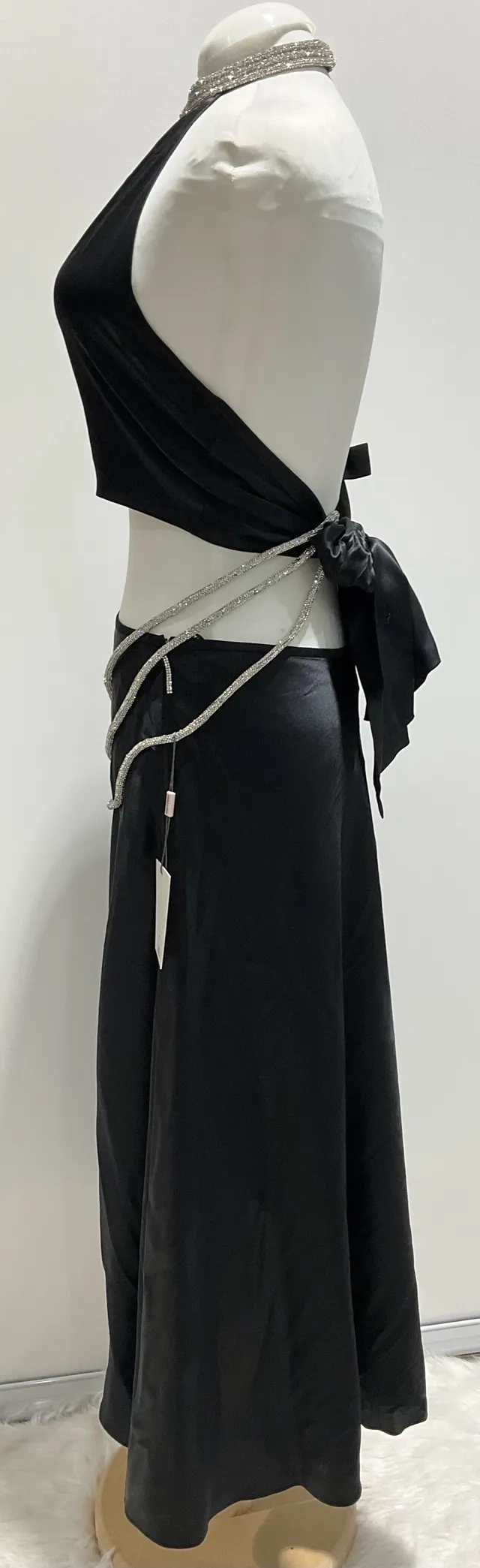Nue Black Embellished Two-Piece Set