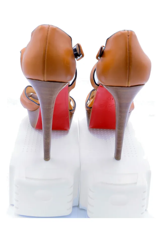 Christian Louboutin Tan Leather Sandals