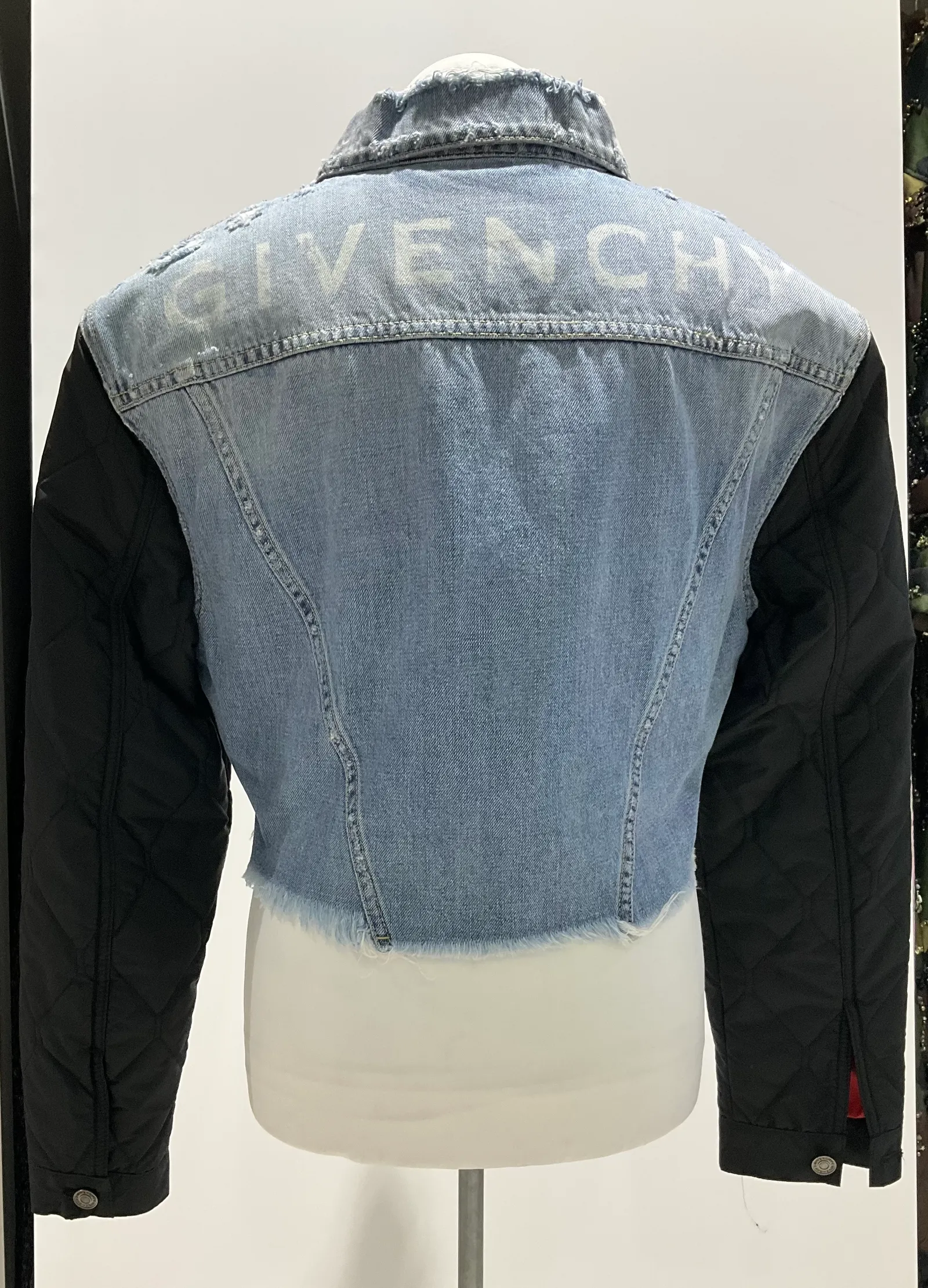 Givenchy Blue Denim Quilted Jacket
