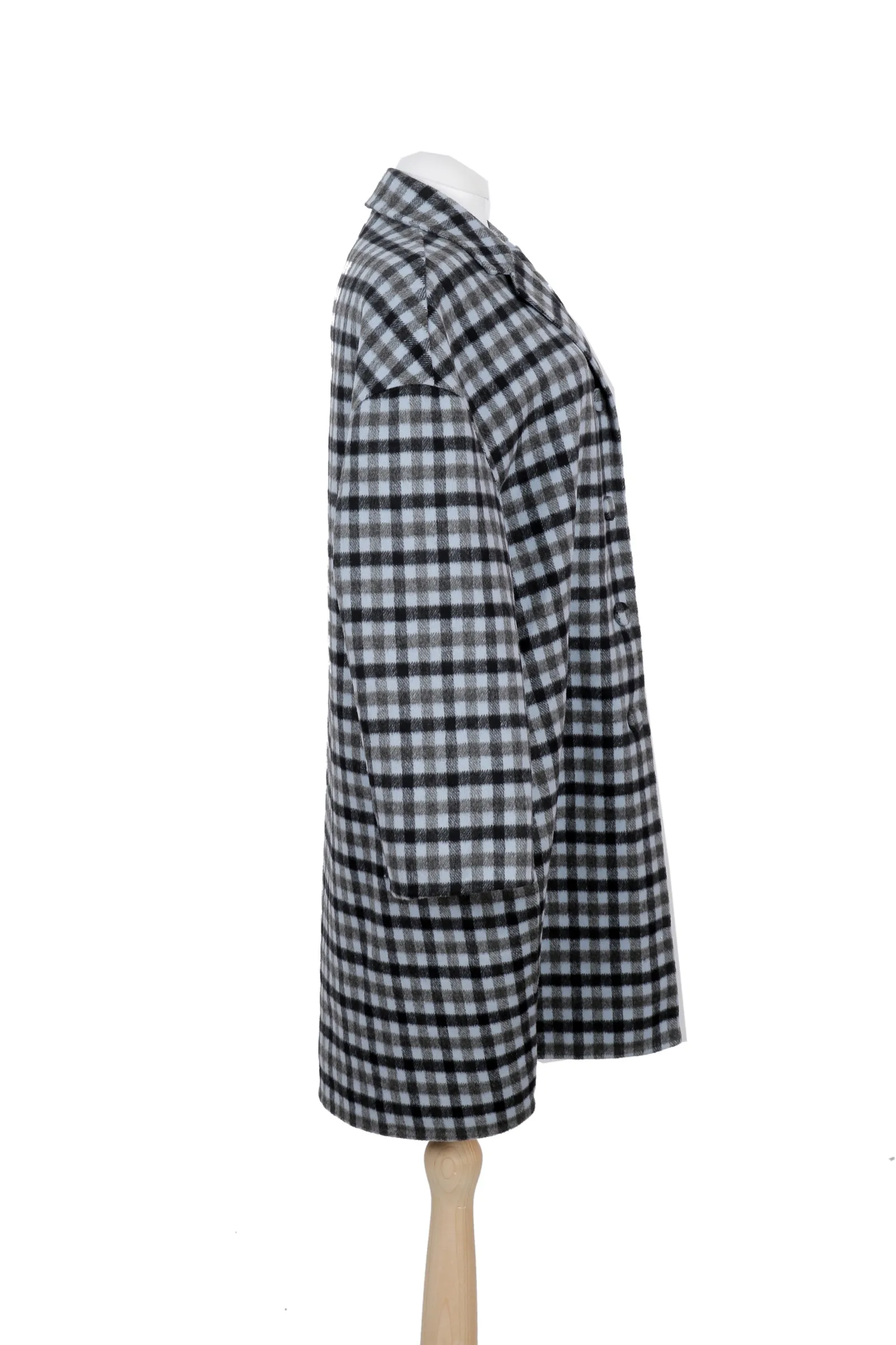 Prada Black Check Coat