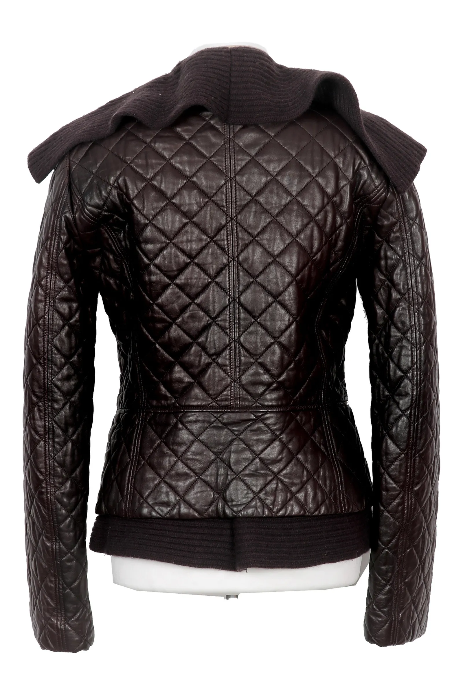 Salvatore Ferragamo Chocolate Brown Quilted Jacket