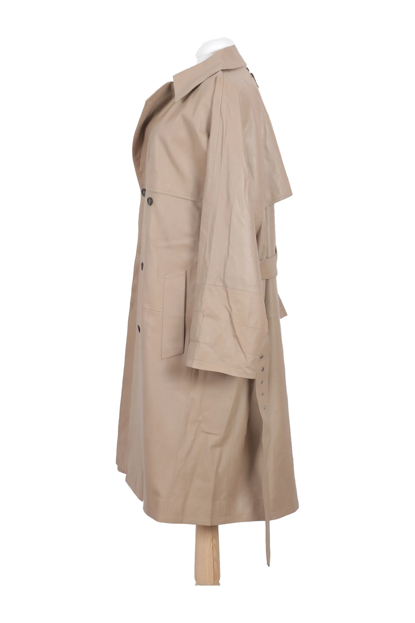 Prada Beige Leather Trench Coat