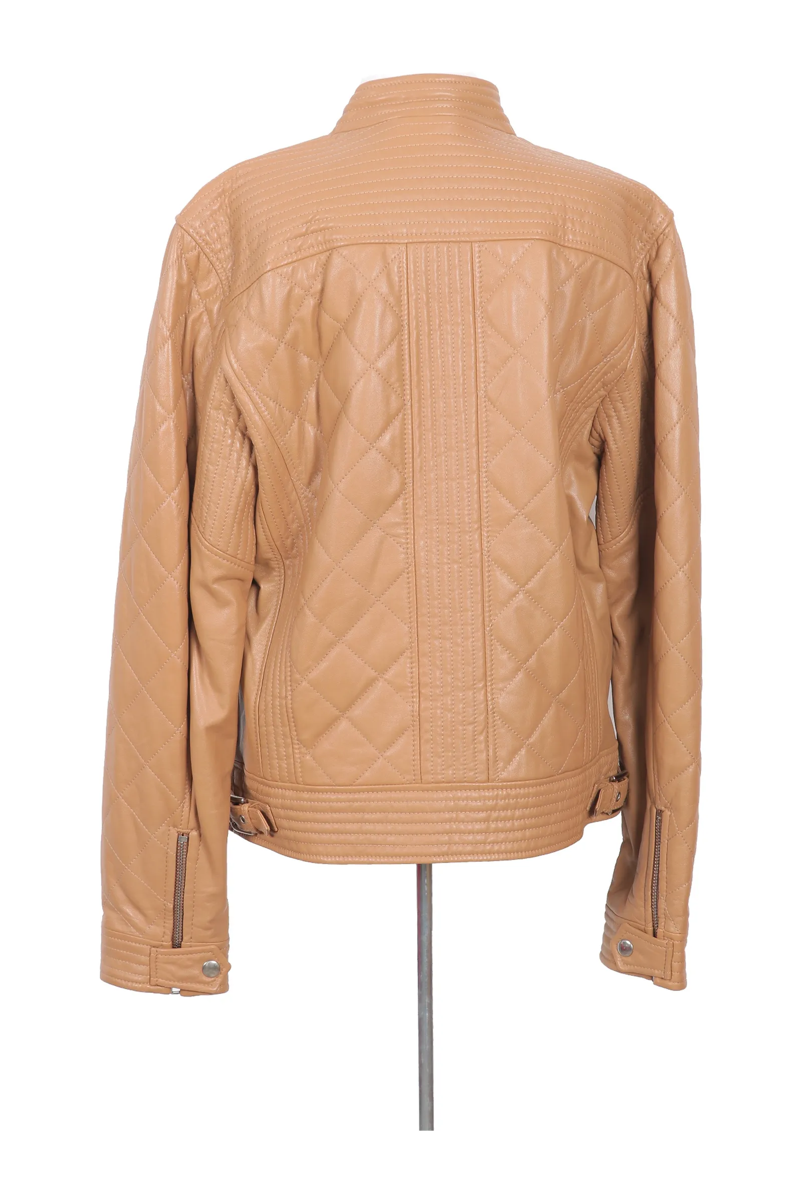 Dolce & Gabbana Camel Quilted Leather Jacket