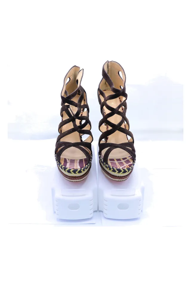 Christian Louboutin Brown Printed Espadrilles