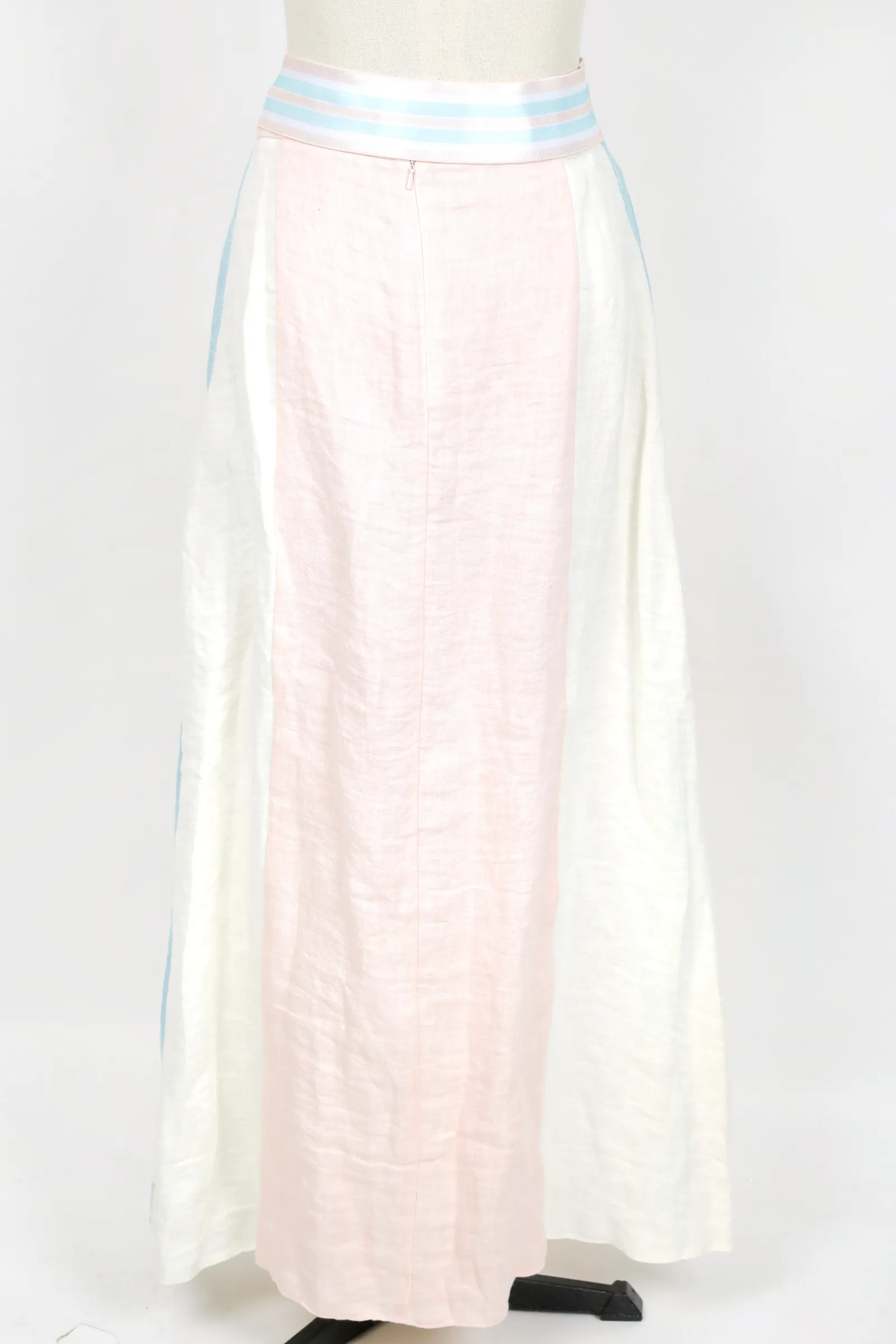 Peter Pilotto Blush Pink Striped Midi Skirt
