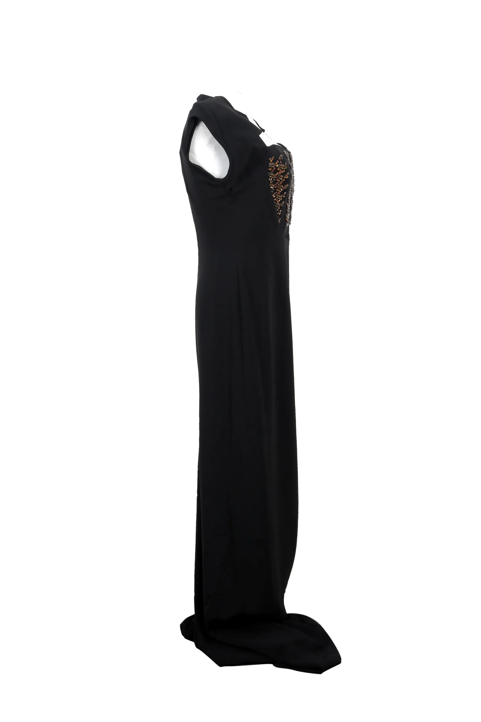 Antonio Berardi Black Embellished Maxi Dress