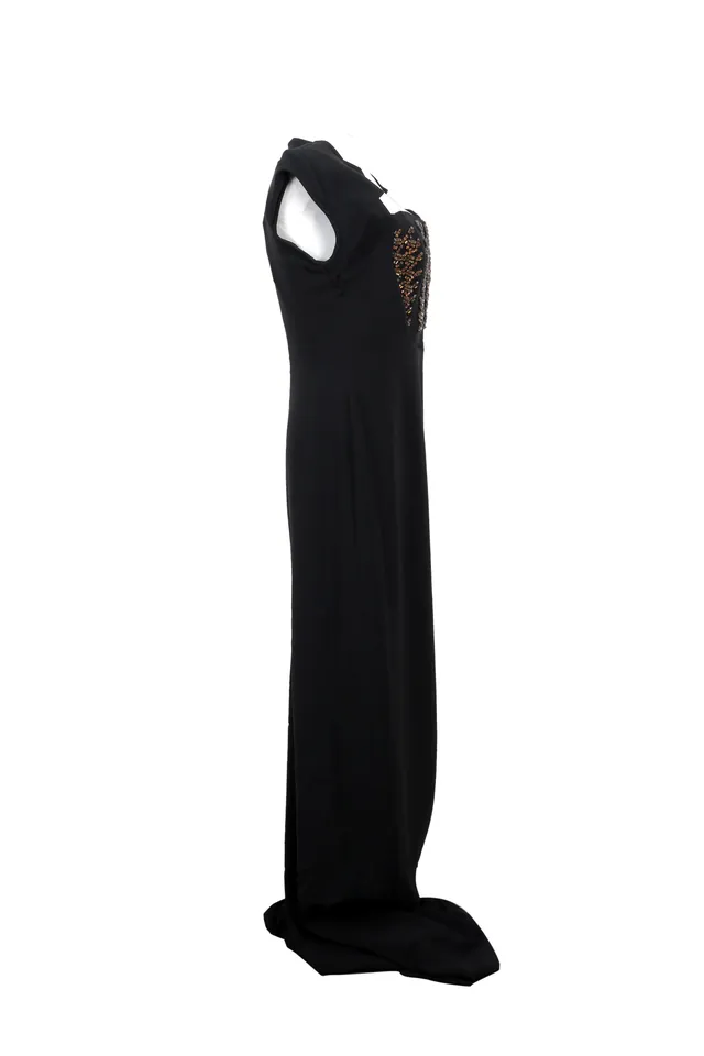Antonio Berardi Black Embellished Maxi Dress