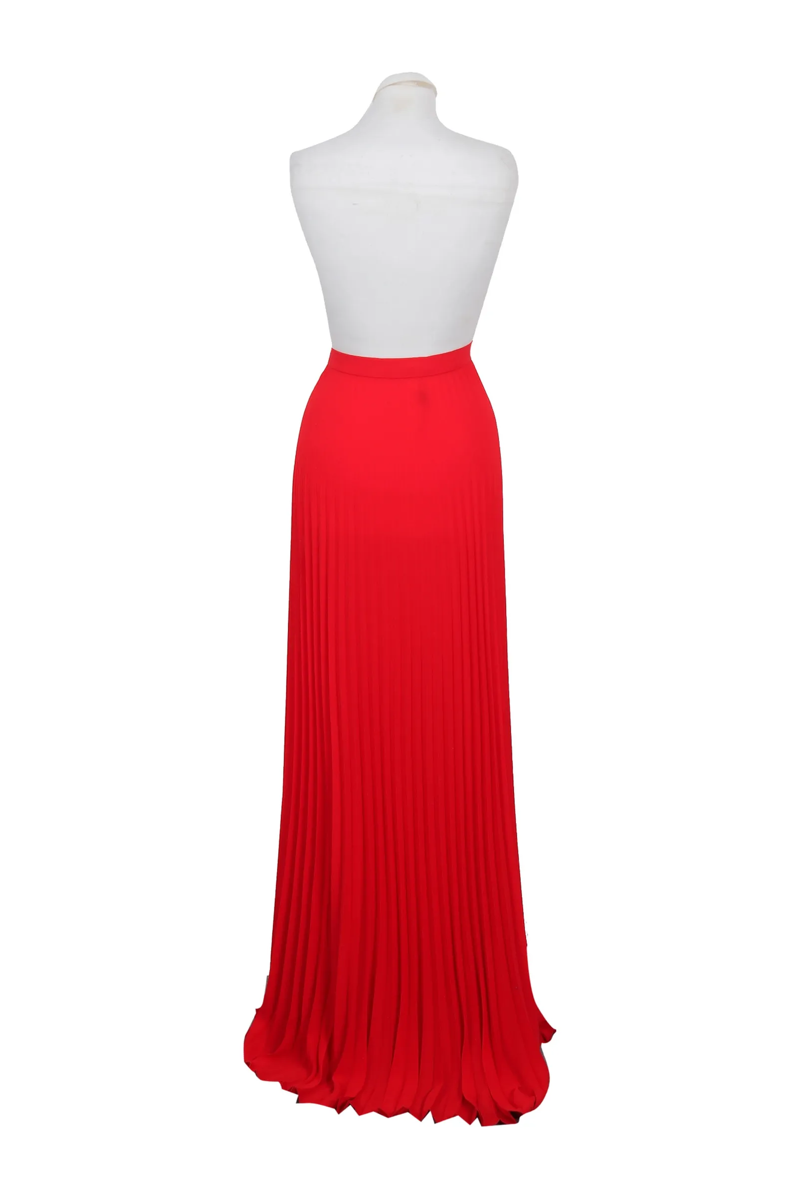 Uterque Red Polyester Maxi Skirt