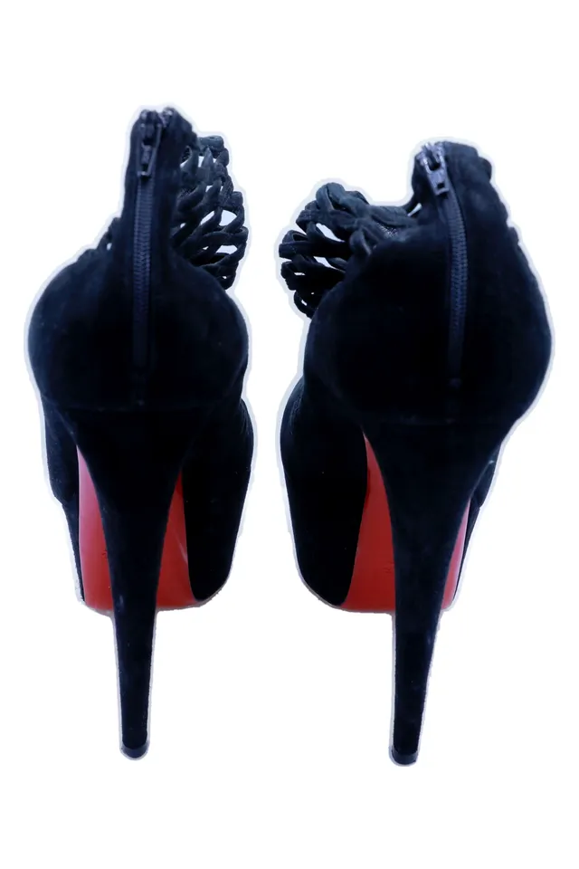 Christian Louboutin Black Suede Pumps