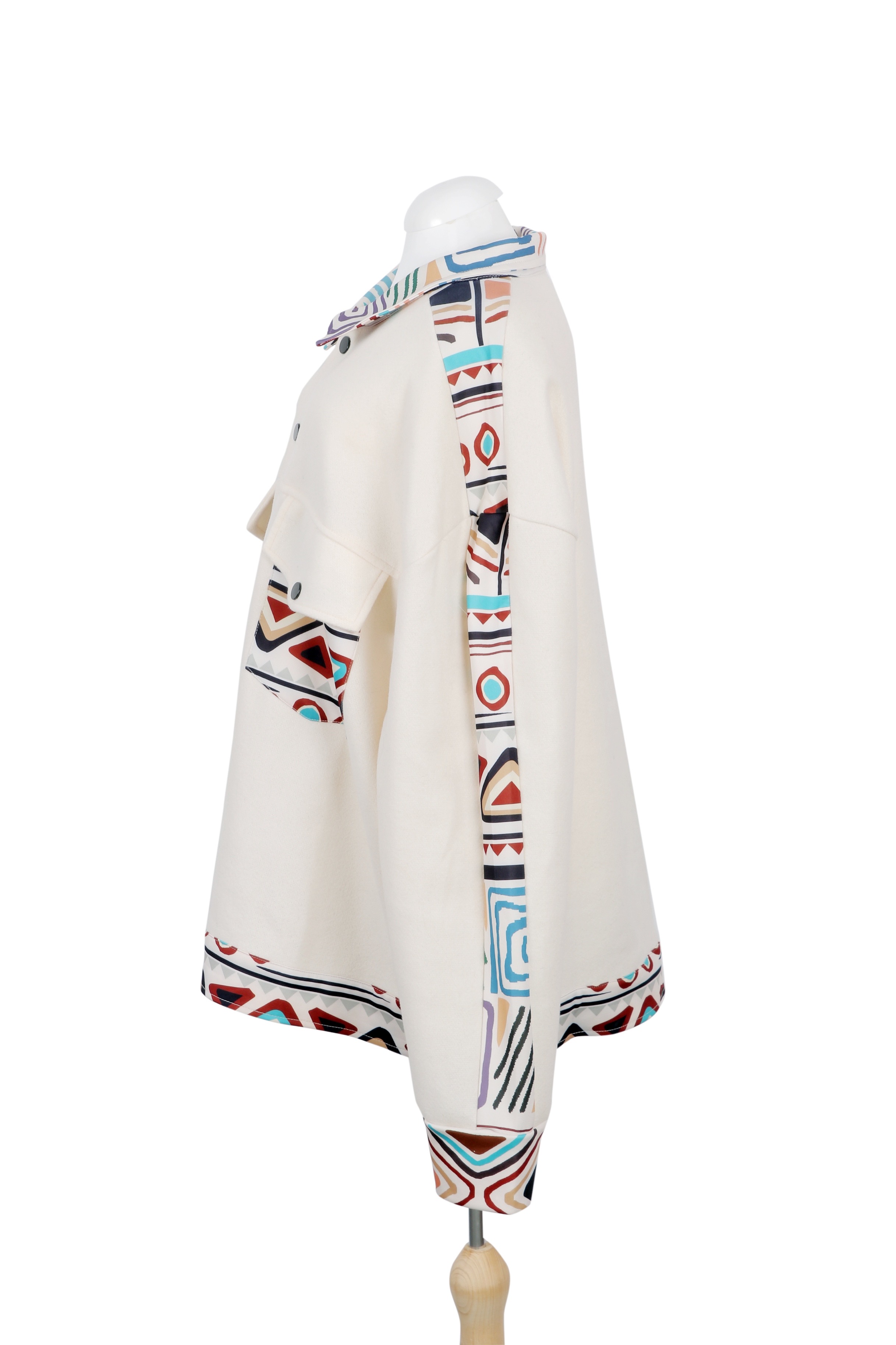 A Balenciaga jacket featuring a bold black-and-white windowpane check pattern