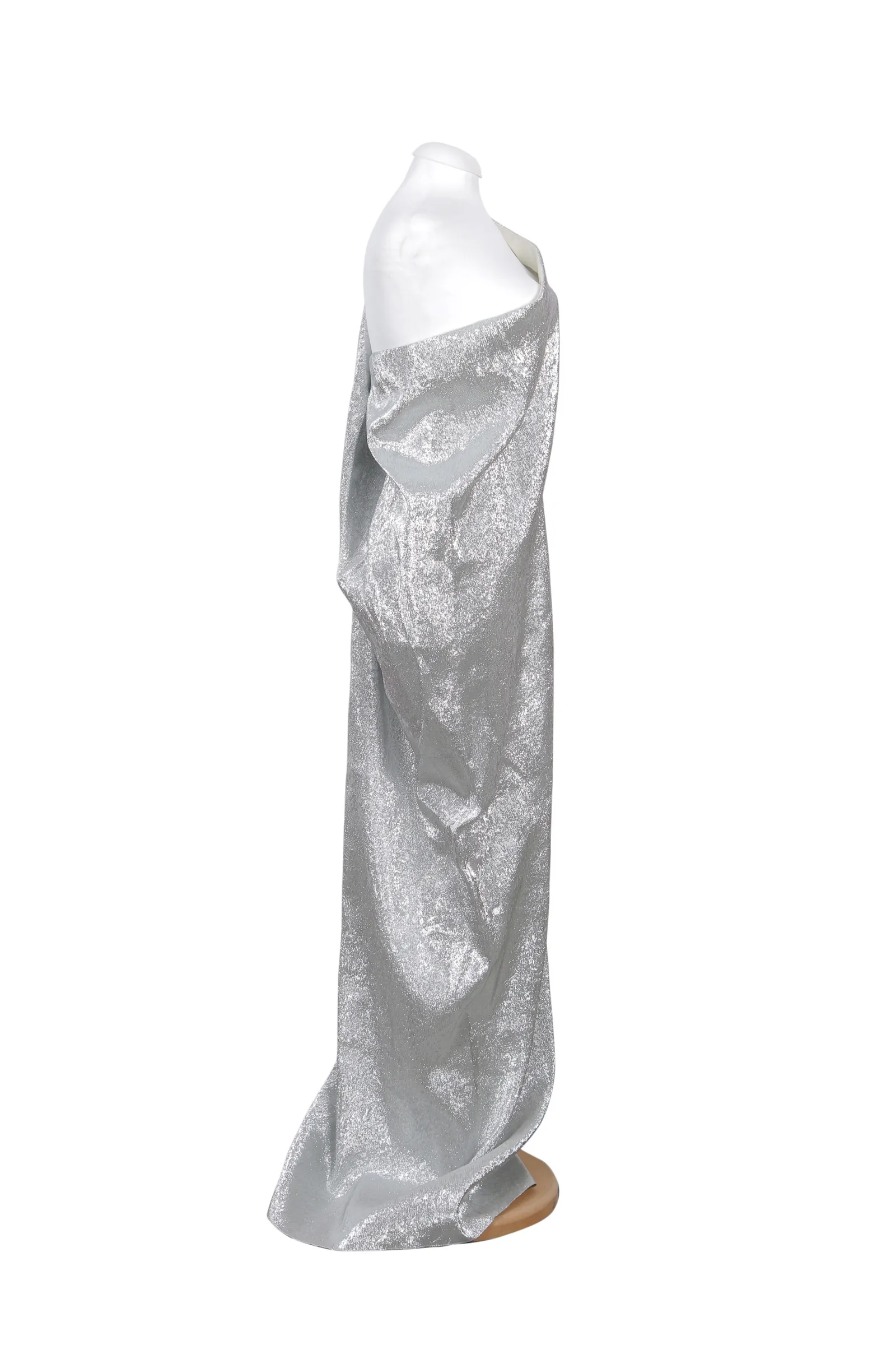 Maison Rabih Kayrouz Silver Metallic Gown