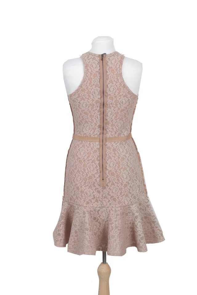 Lanvin Nude Lace Mini Dress