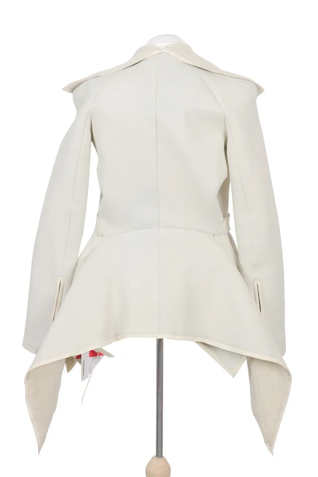 Rick Owens Ivory White Shearling Jacket