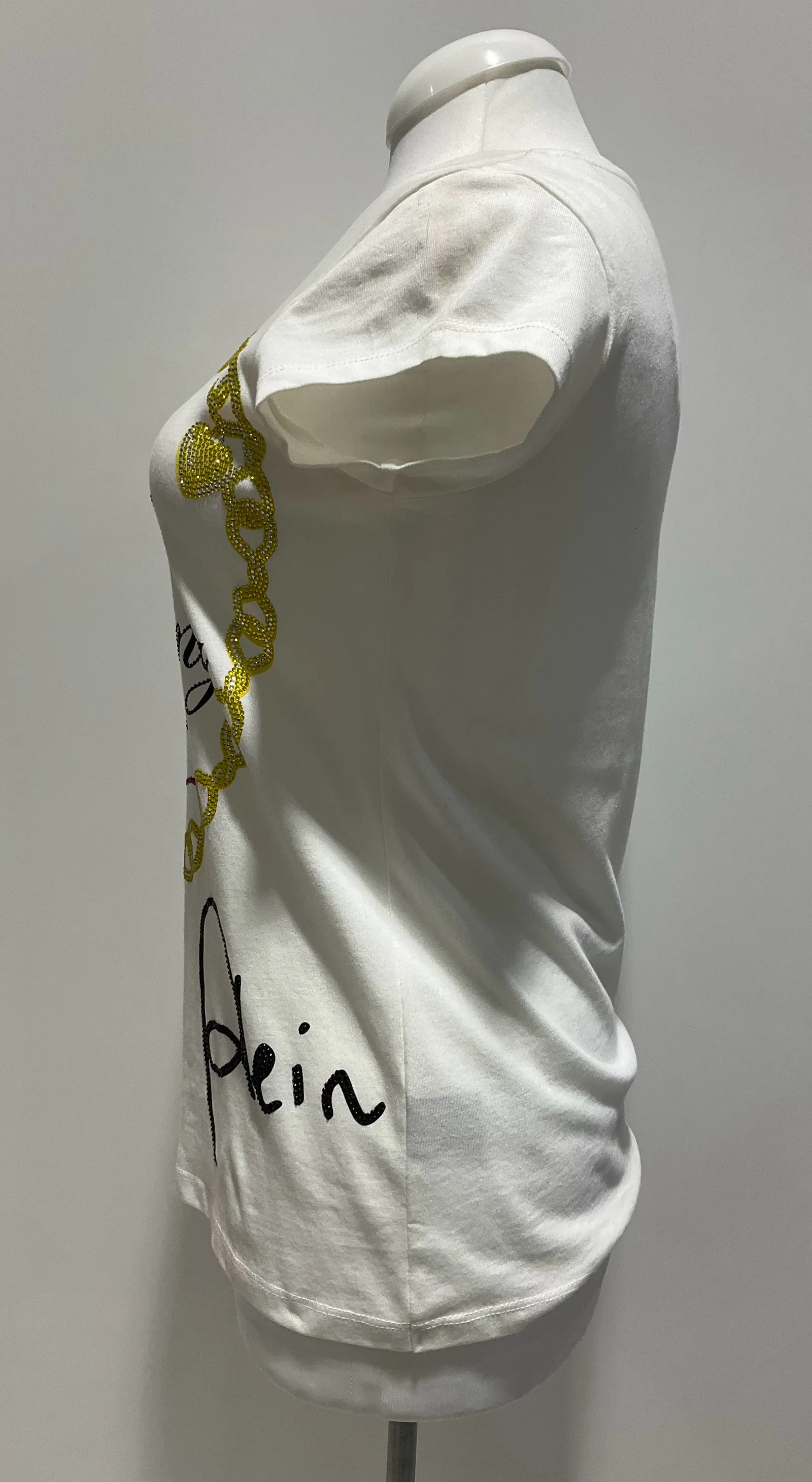 Philipp Plein White Logo Print Top