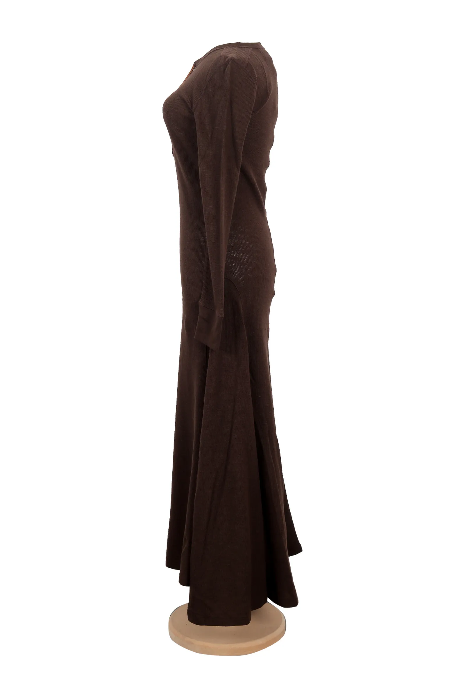 Polo Ralph Lauren Brown Cotton Maxi Dress