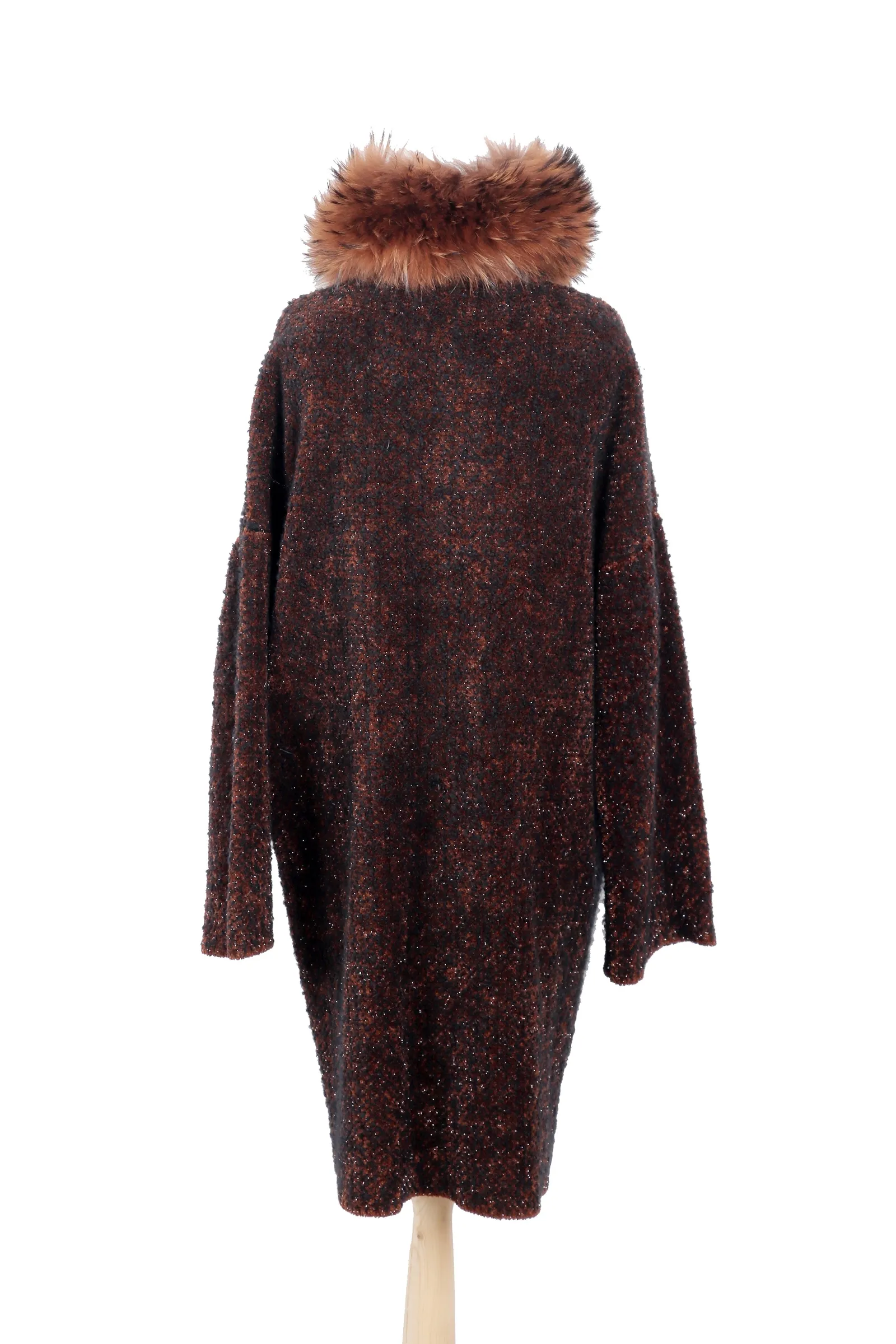 D. Exterior Brown Wool Coat
